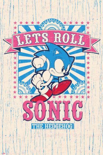 GRUPO ERIK Plakát, Obraz - Sonic the Hedgehog - Let‘s Roll, (61 x 91.5 cm)