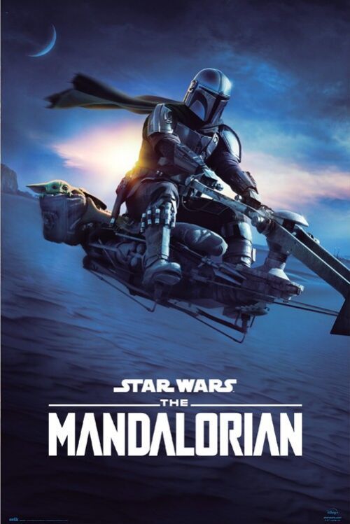 GRUPO ERIK Plakát, Obraz - Star Wars: The Mandalorian - Speeder Bike 2, (61 x 91.5 cm)