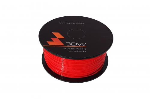 3DW PLA struna 1,75 mm pro 3D tiskárnu, 0,5kg, červená