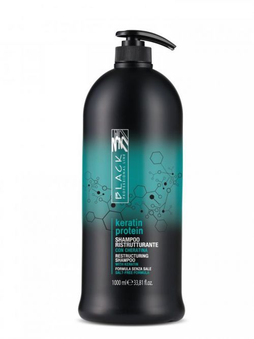 Šampon pro poškozené a oslabené vlasy Black Keratin Protein - 1000 ml (250032) + DÁREK ZDARMA
