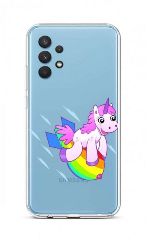 Kryt TopQ Samsung A32 silikon Flying Unicorn 61936