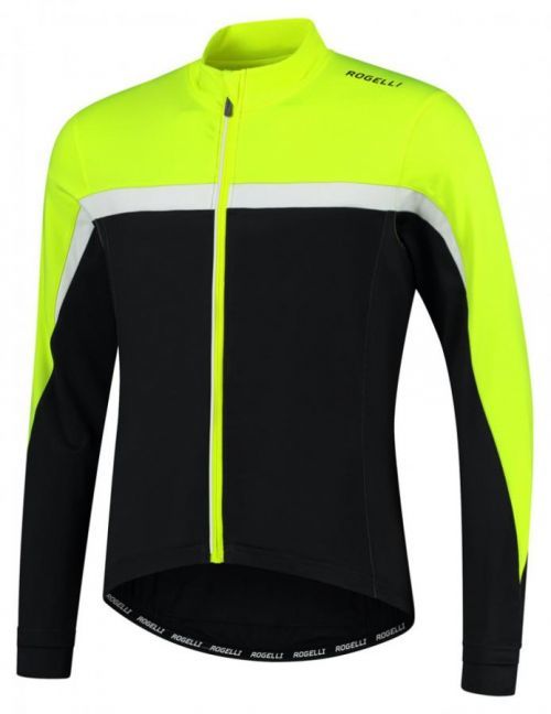 COURSE, cyklistický dres dl. rukáv, černá-reflexní žlutá-bílá 3XL