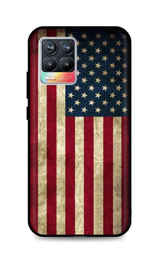 Kryt TopQ Realme 8 3D silikon Amerika 61342