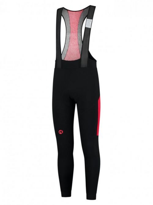 TYRO, elastické kalhoty zateplené se šlemi a vložkou, černá-červená L