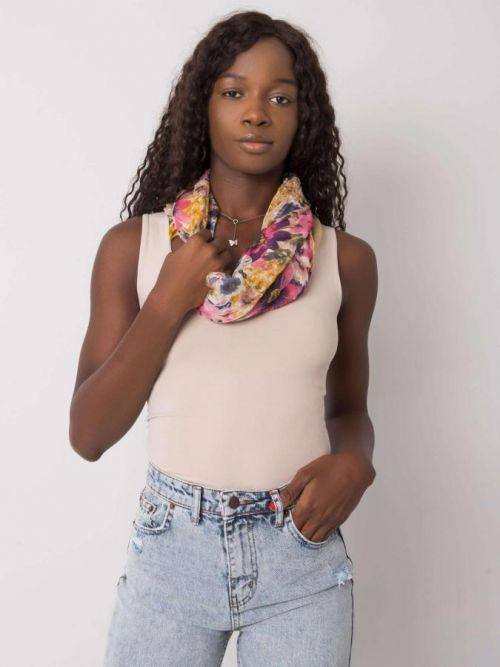 BÉŽOVO-RŮŽOVÝ VISKÓZOVÝ ŠÁTEK AT-CH-S-2078-BEIGE-PINK Velikost: ONE SIZE