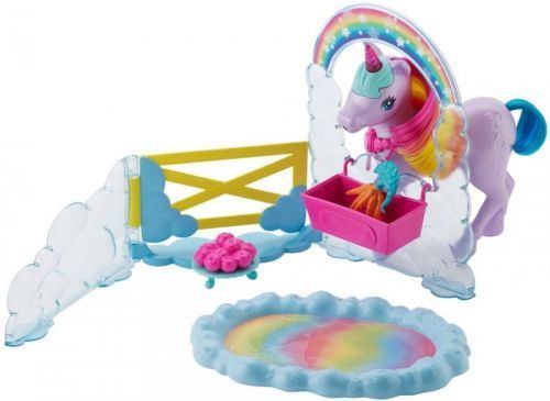 Mattel Barbie Princezna a duhový jednorožec herní set