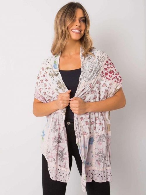 SVĚTLE RŮŽOVÝ ŠÁTEK S POTISKEM AT-CH-0772-LIGHT PINK Velikost: ONE SIZE