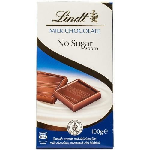 Lindt Mléčná čokoláda BEZ CUKRU 100g