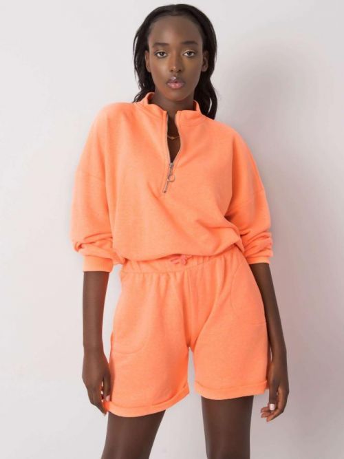 NEONOVĚ ORANŽOVÁ KRÁTKÁ TEPLÁKOVÁ SOUPRAVA -EM-KMPL-598.73-ORANGE Velikost: L/XL