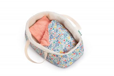 Lilliputiens - Textilní košík pro panenky s květinovým potiskem