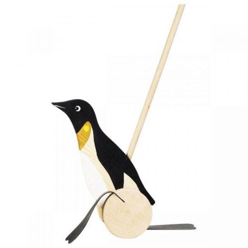 Tahací zvířátko na tyči - Tučňák Push along penguin