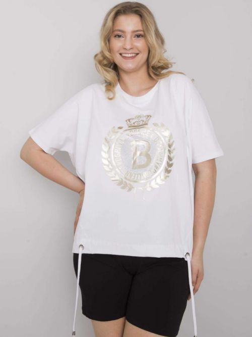 BÍLÁ HALENKA SE ZLATÝM POTISKEM RV-BZ-6560.23P-WHITE Velikost: ONE SIZE