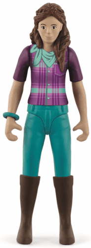 Schleich Hnědovláska Lisa s pohyblivými klouby na koni