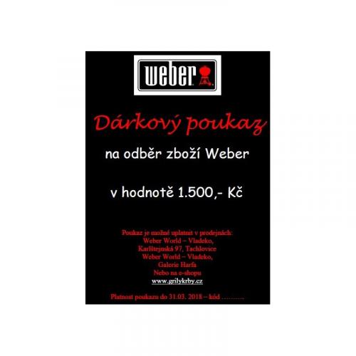 Dárkový poukaz na 1 500 Kč Weber