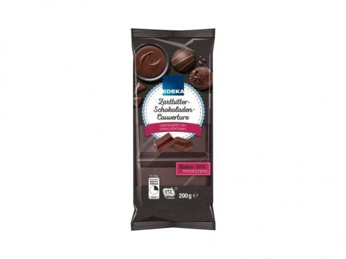 Edeka (Německo) EDEKA Jemně hořká čokoláda na vaření s 55% kakaa 200g