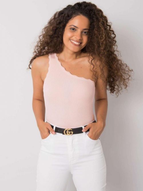 SVĚTLE RŮŽOVÝ TOP NA JEDNO RAMENO -CA-TP-1483.10X-PINK Velikost: ONE SIZE