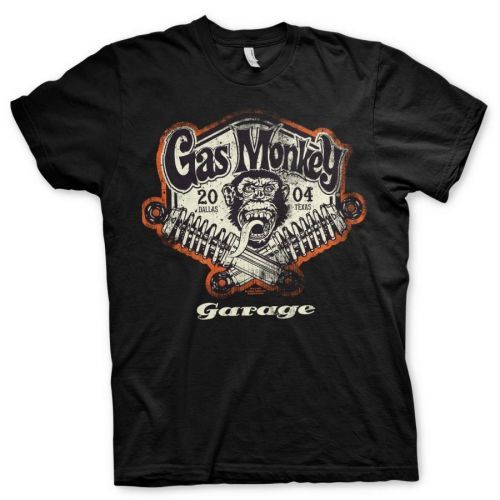 Triko Gas Monkey Garage Spring Coils - černé, XL