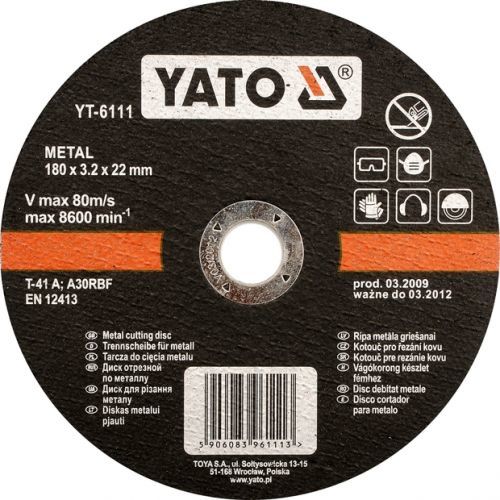 Kotouč řezný 115mm na kov 1,2mm YT-5920 YATO