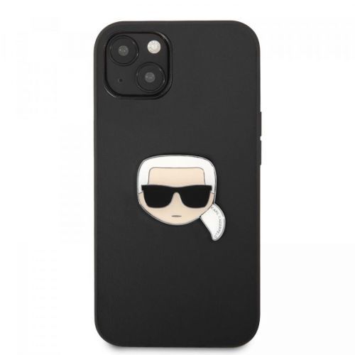 Zadní kryt Karl Lagerfeld PU Leather Karl Head KLHCP13SPKMK pro Apple iPhone 13 mini, černá
