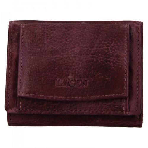 Dámská kožená slim peněženka Lagen Déborah - fialová