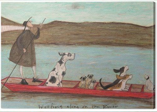 PYRAMID INTERNATIONAL Obraz na plátně Sam Toft - Woofing Along on the Rinver, (30 x 40 cm)