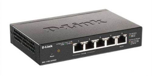 Síťový switch D-Link, DGS-1100-05PDV2, 5 portů, funkce PoE