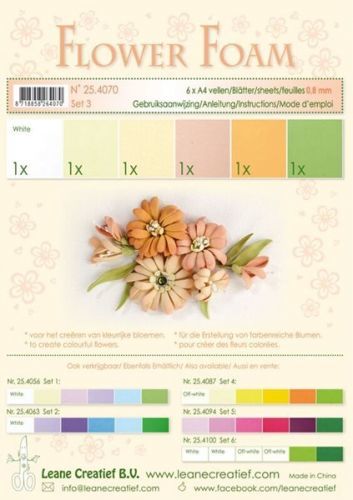 Speciální pěnová guma na výrobu květin A4 - lososové barvy