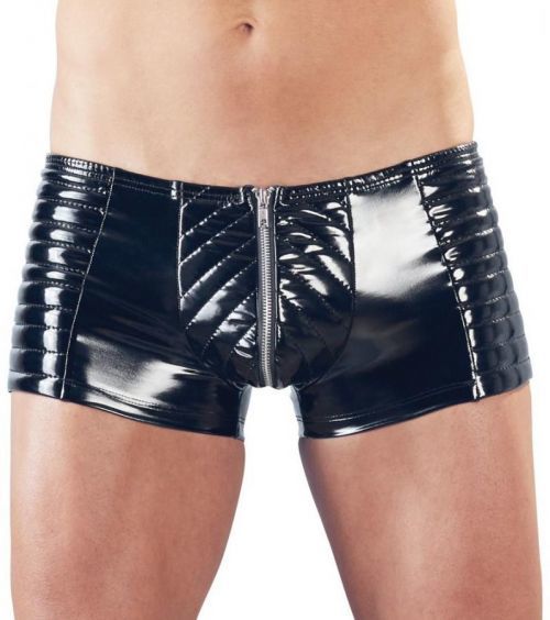 Black Level Lakované boxerky se zipem a prošíváním (Black Level)