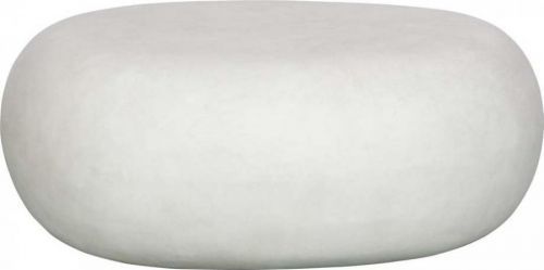 Bílý zahradní konferenční stolek z vláknitého jílu vtwonen Pebble, 65 x 49 cm