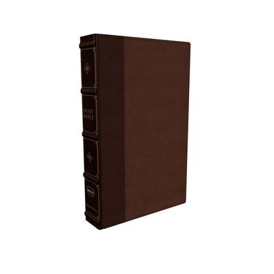 NKJV, Large Print Verse-by-Verse Reference Bible, Maclaren Series, Leathersoft, Brown, Comfort Print - Holy Bible, New King James Version (Thomas Nelson)(Leather / fine binding)