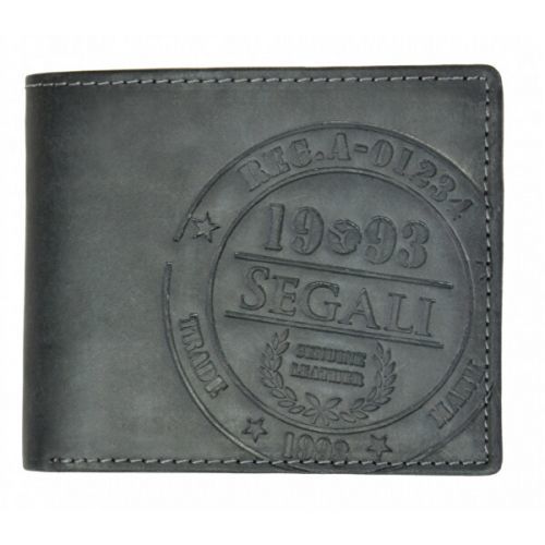 SEGALI Pánská kožená peněženka 614827 A black