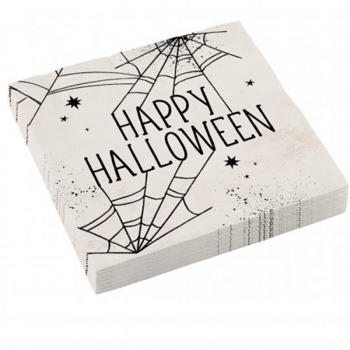 UBROUSKY papírové Spider Happy Halloween 33x33cm 16ks