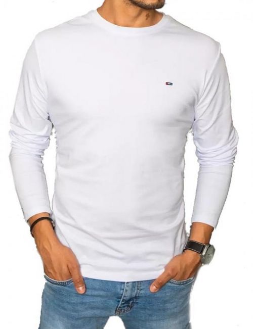 Bílé tričko s dlouhým rukávem