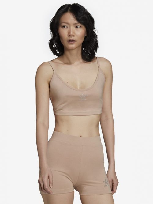 adidas Originals 2000 Luxe Crop top Hnědá Béžová