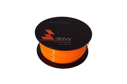3DW PLA struna 1,75 mm pro 3D tiskárnu, 0,5kg, oranžová