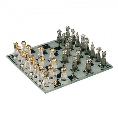 Preciosa Dekorace Malé šachy z českého křišťálu Preciosa 0823 00