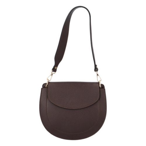 Luxusní kožená kabelka April, tmavě hnědá