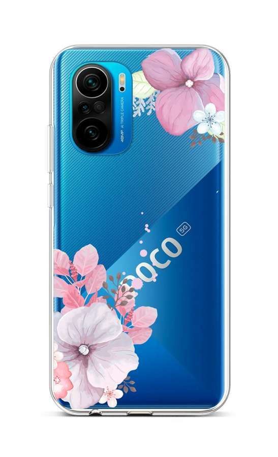 Kryt TopQ Xiaomi Poco F3 silikon Violet Blossom 62827