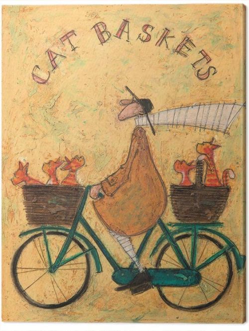PYRAMID INTERNATIONAL Obraz na plátně Sam Toft - Cat Baskets, (30 x 40 cm)