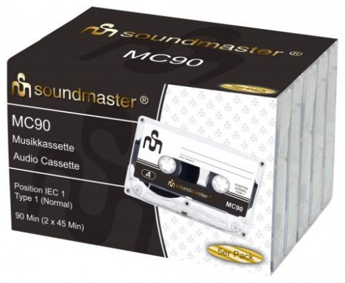 Audio kabely, repro kabely + konektory audiokazeta soundmaster mc90, 90min, 5-pack