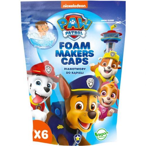 Nickelodeon Paw Patrol Foam Makers Caps pěna do koupele pro děti 6x18 g