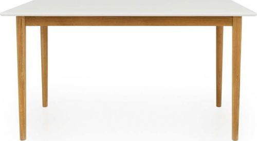 Bílý jídelní stůl Tenzo Svea, 140 x 80 cm