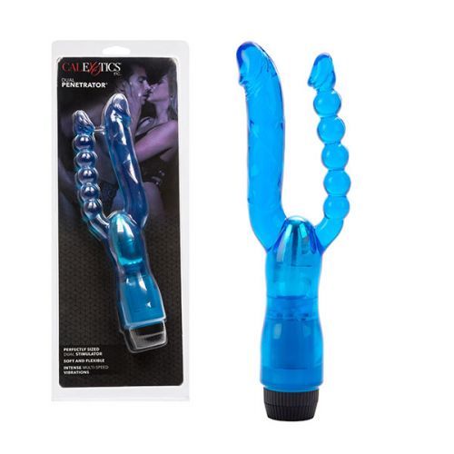 CalExotics Dual Penetrator gelový vibrátor