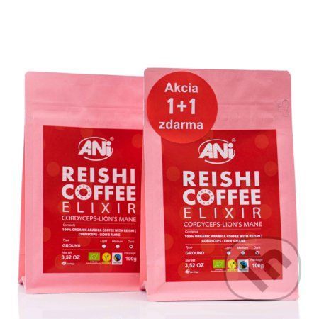 ANi Reishi Bio Coffee Elixir 100g mletá 1 + 1 zadarmo - Ani