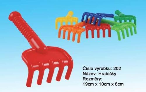 Hrabičky plast 19cm 4 barvy 12m+