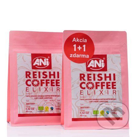 ANi Reishi Bio Coffee Elixir 100g instantná 1 + 1 zadarmo - Ani