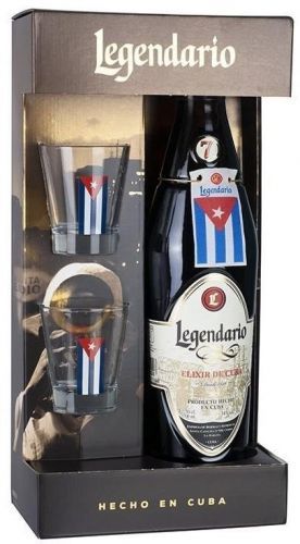 Legendario Elixir De Cuba 7y 0,7l 34% + 2x sklo GB 0,7l