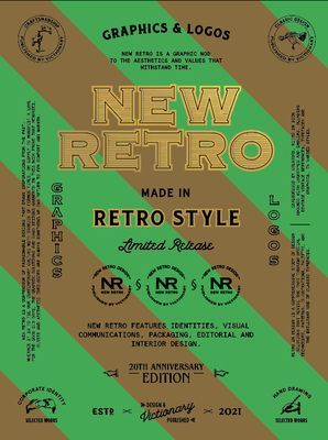 NEW RETRO: 20th Anniversary Edition - Graphics & Logos in Retro Style (Victionary)(Paperback / softback)
