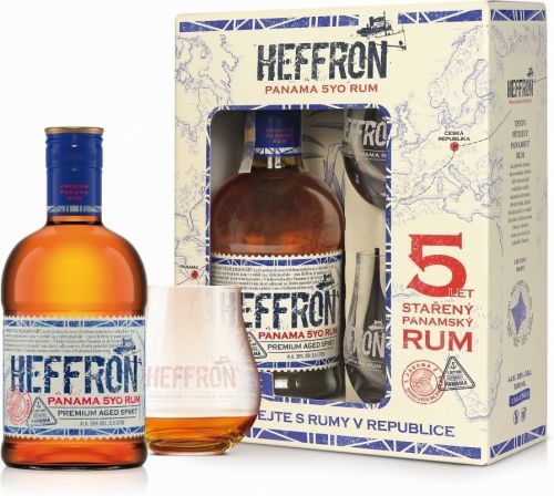 Rum Heffron 0,5l 38%+2xSklo