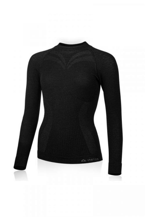 Lasting dámské merino triko MATALA černé Velikost: XS